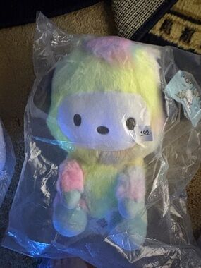 Sanrio Pastel Rainbow Plush Character - Multicolor Cuddly‎ Toy